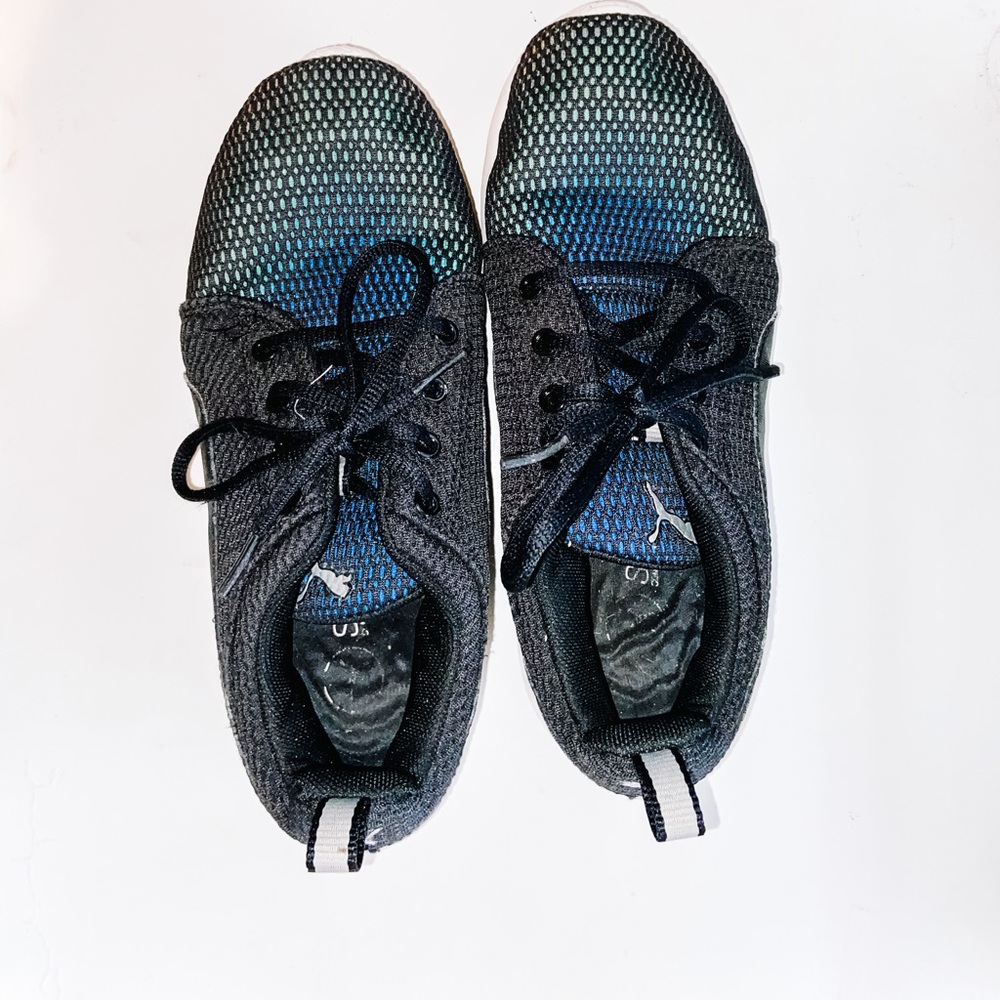 Mesh-Multicolor puma running shoes. $15